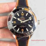 Replica Omega Planet Ocean 600 Watch - Co-axial Master Black Dial Rubber Band